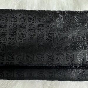 Vintage Yamamoto black silk clutch purse